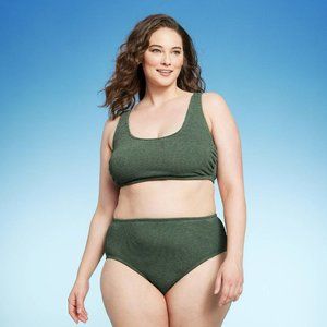 Women's Every You Pucker Bikini Top Kona Sol Green 1X